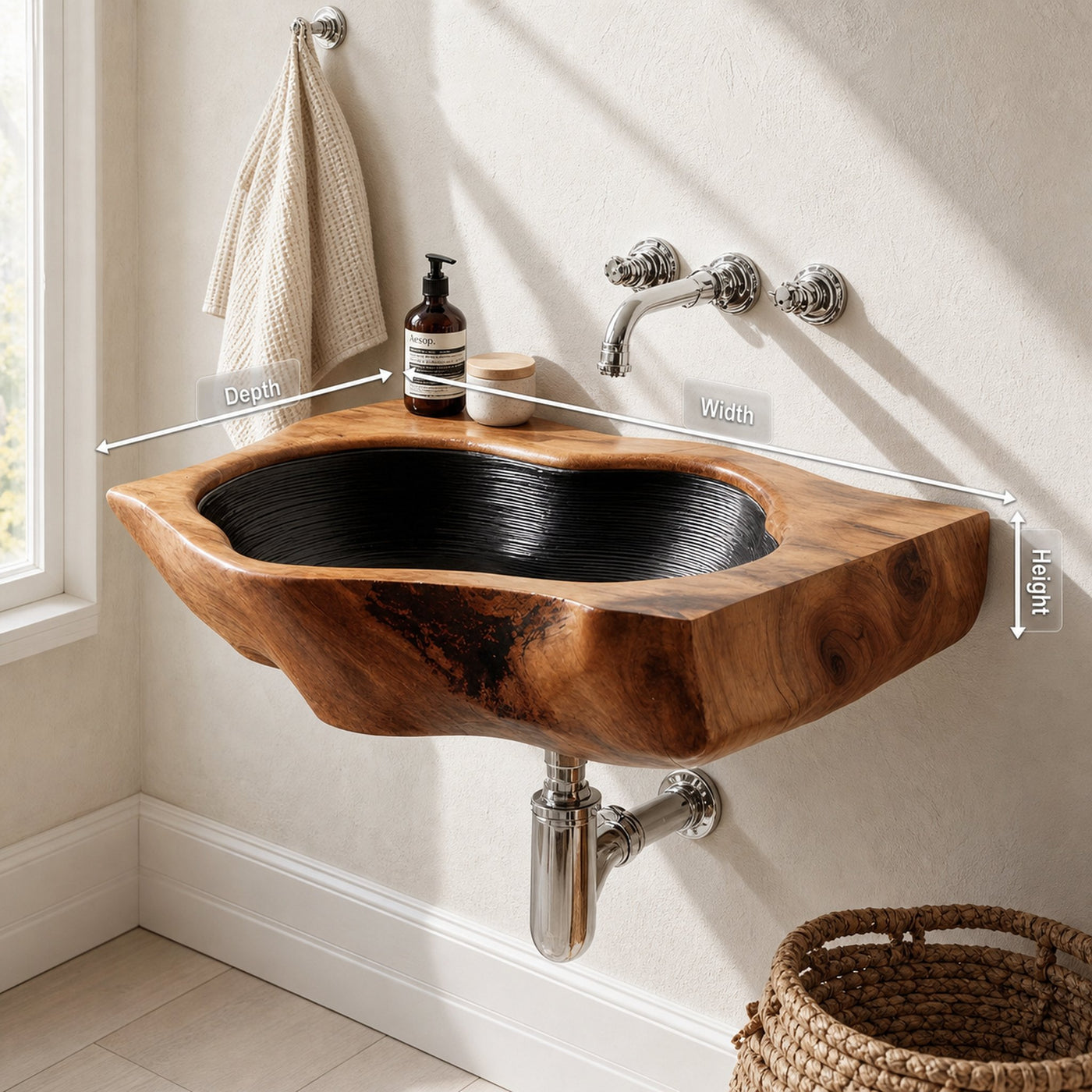 Farmhouse Solid Wood Vanity Sink For Bathroom Interior Decor - product view 8