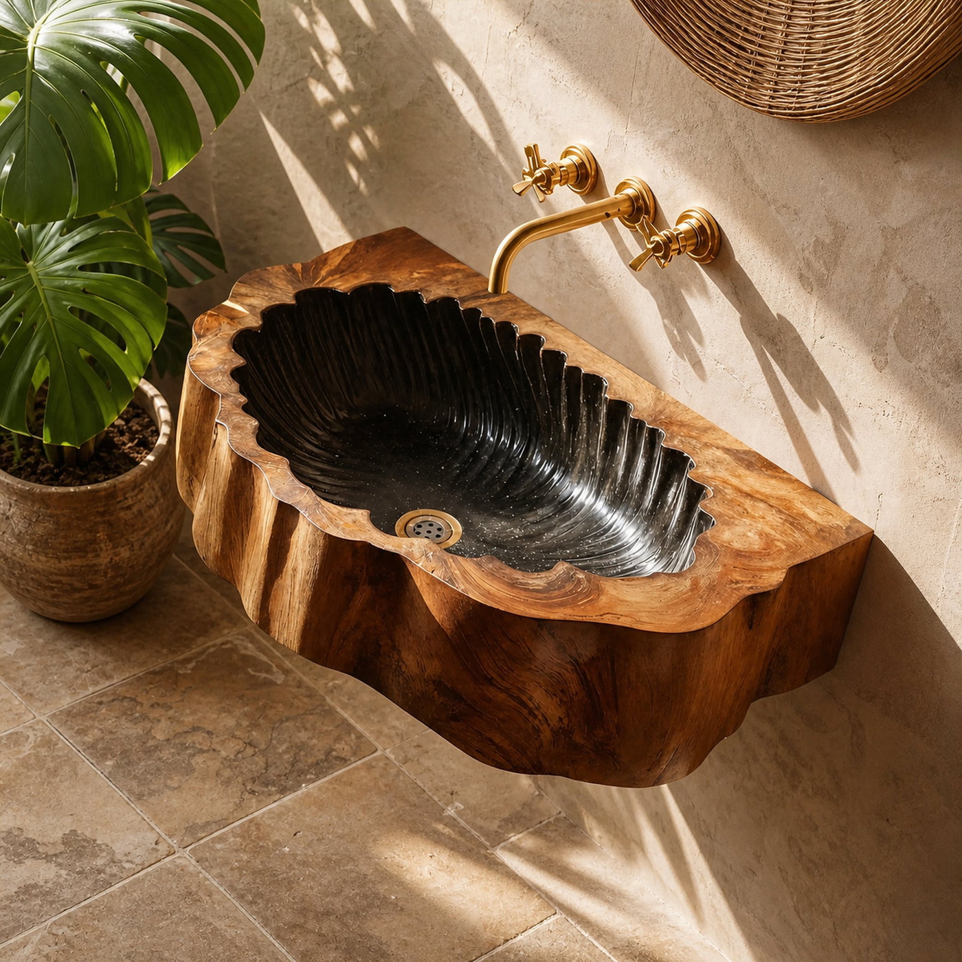 Farmhouse Solid Wood Vanity Sink For Cozy Bathroom Decor
