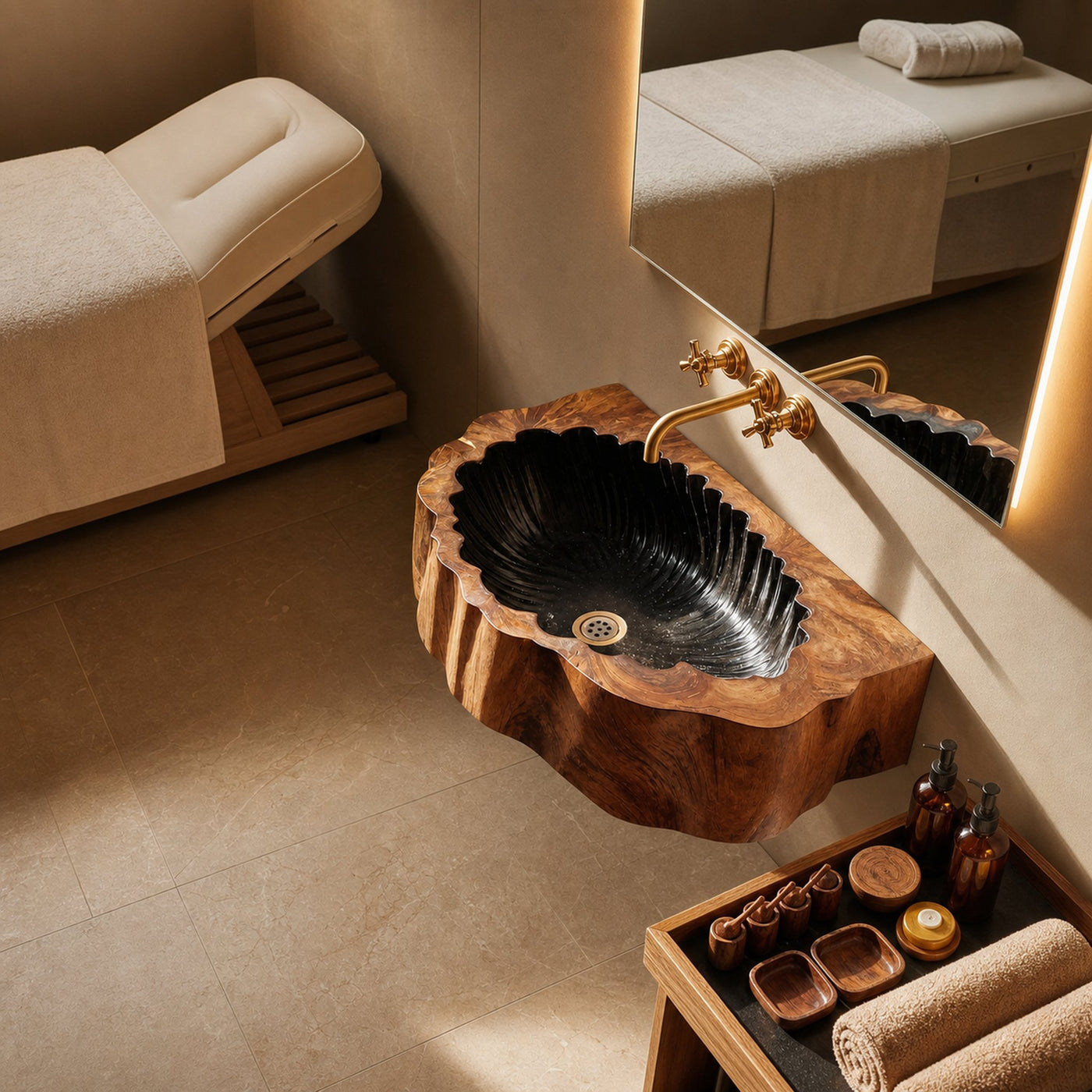 Farmhouse Solid Wood Vanity Sink For Cozy Bathroom Decor - product view 6