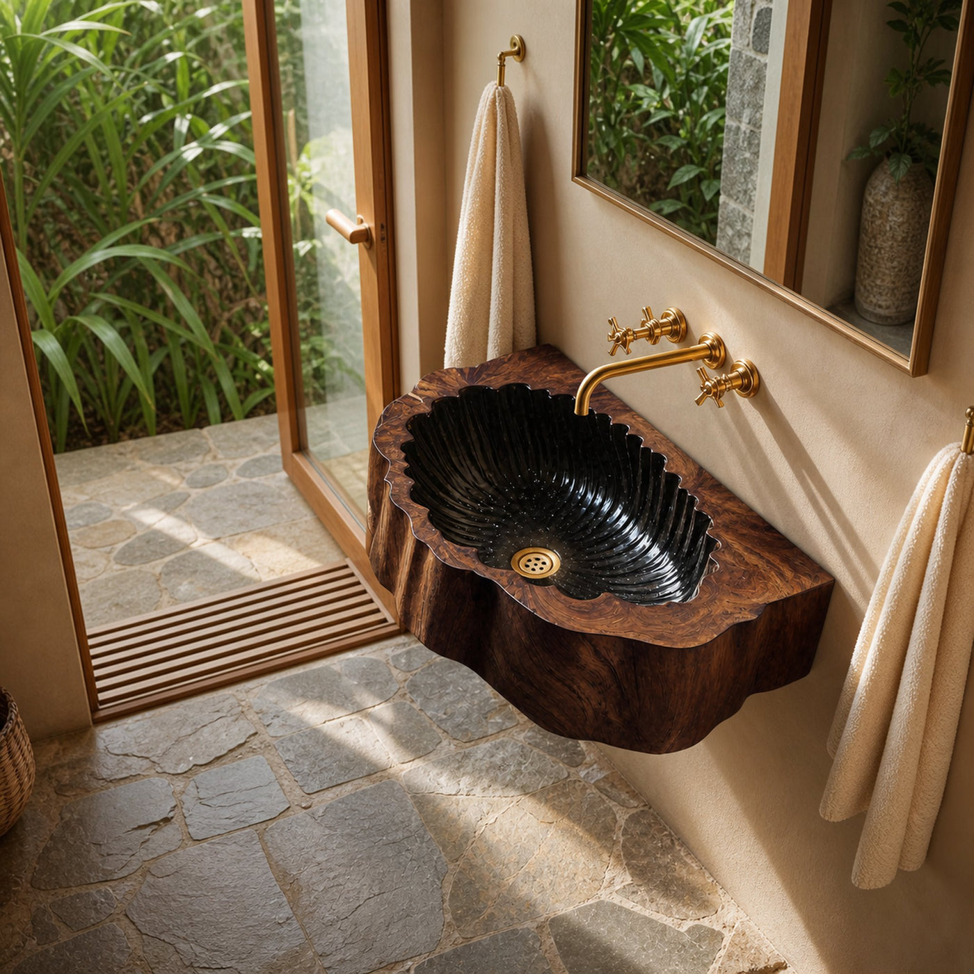 Farmhouse Solid Wood Vanity Sink For Cozy Bathroom Decor - product view 7