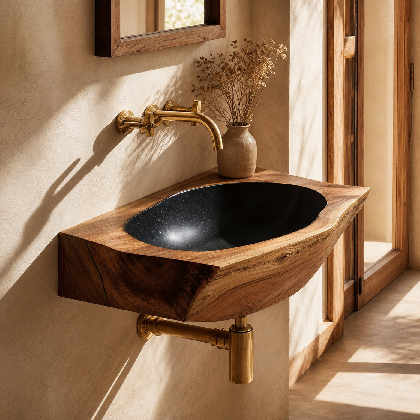 Farmhouse Solid Wood Vanity Sink For Timeless Bathroom Furniture Decor