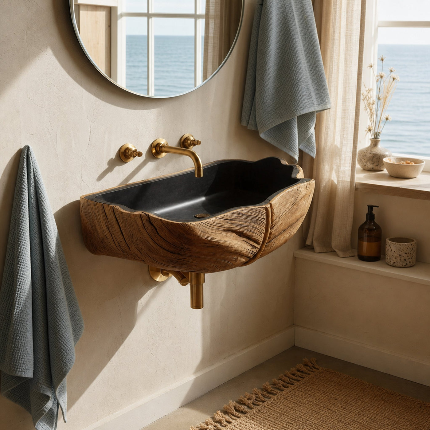 Farmhouse Solid Wood Vanity Sink For Traditional Bathroom Decor - product view 6