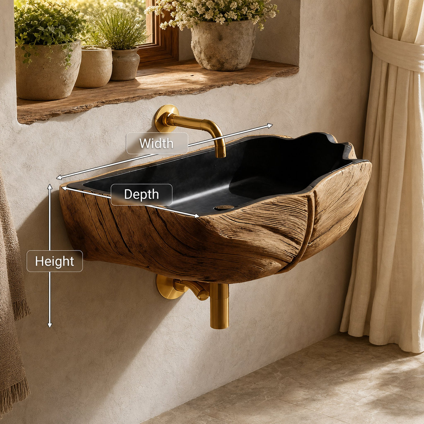 Farmhouse Solid Wood Vanity Sink For Traditional Bathroom Decor - product view 8
