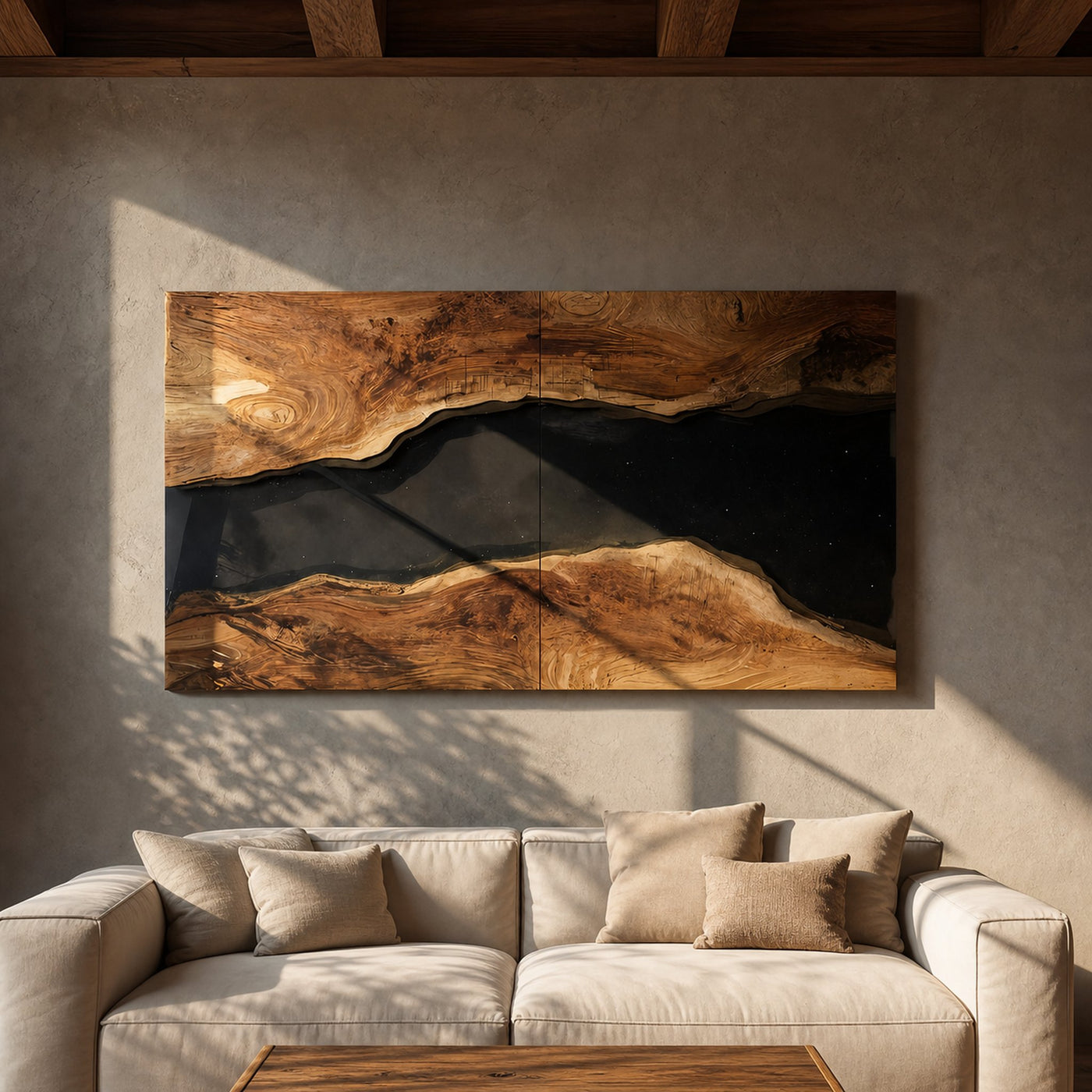 Farmhouse Solid Wood Wall Sculpture For Living Room