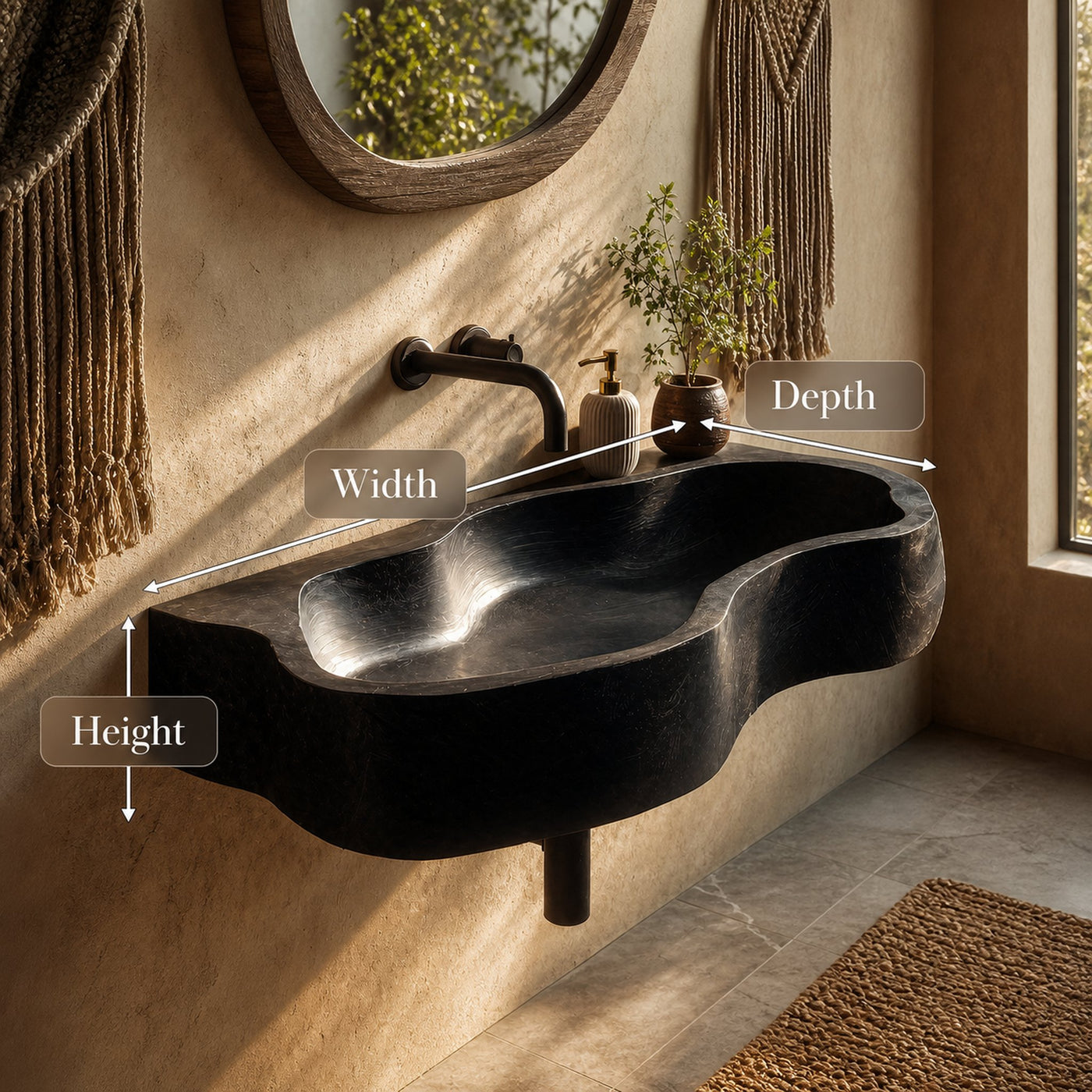Farmhouse Solid Wood Wash Basin For Natural Bathroom Furniture Style - product view 8