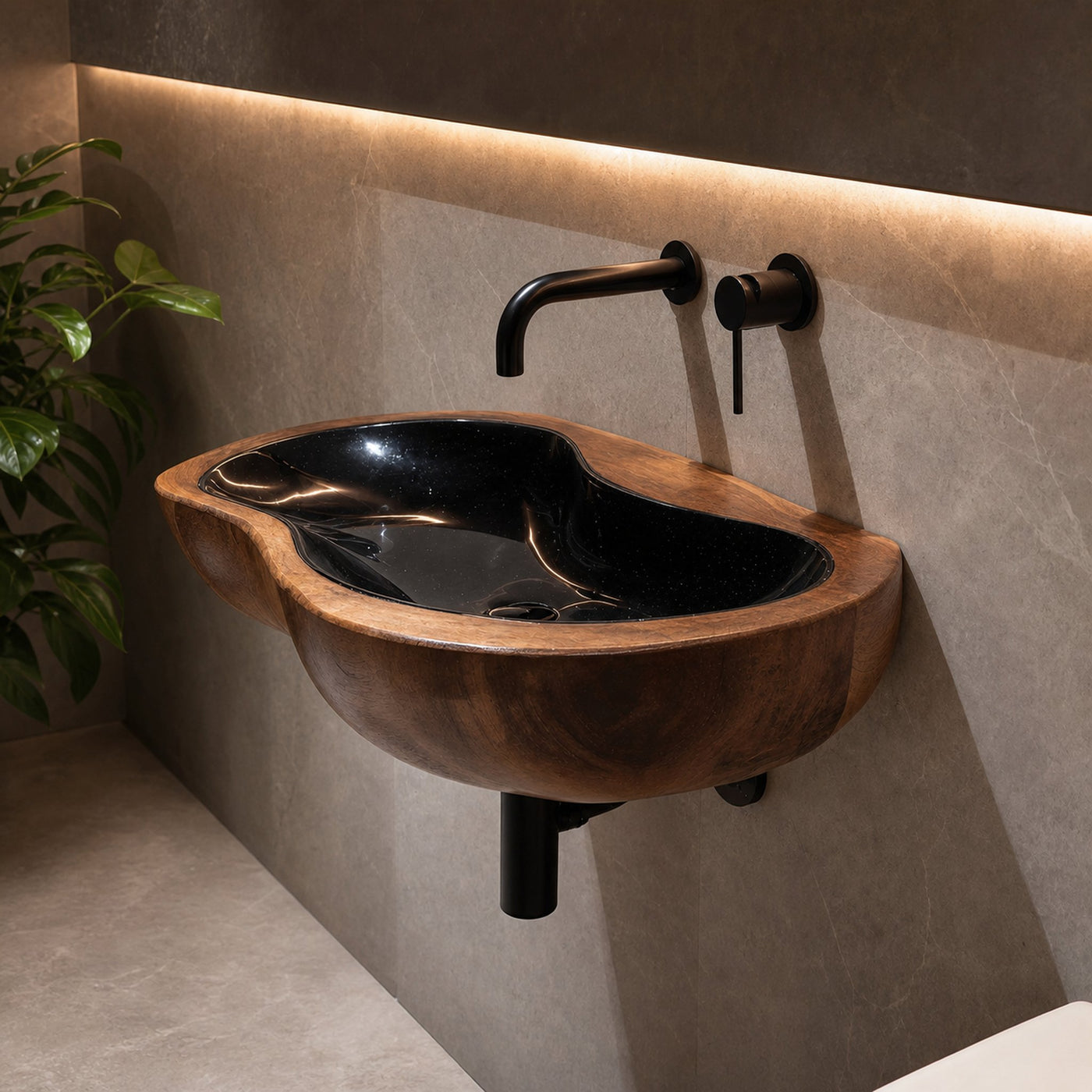 Farmhouse Solid Wood Wash Basin For Rustic Bathroom Vanity Decor