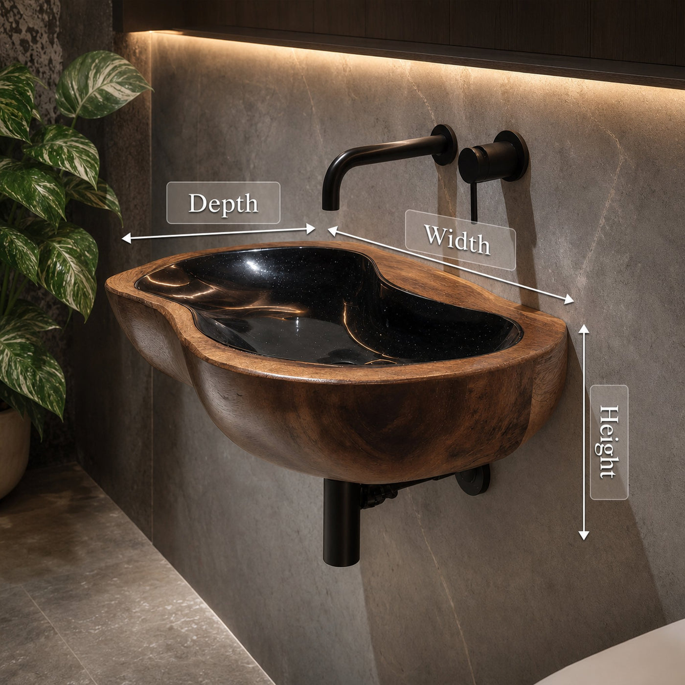 Farmhouse Solid Wood Wash Basin For Rustic Bathroom Vanity Decor - product view 8