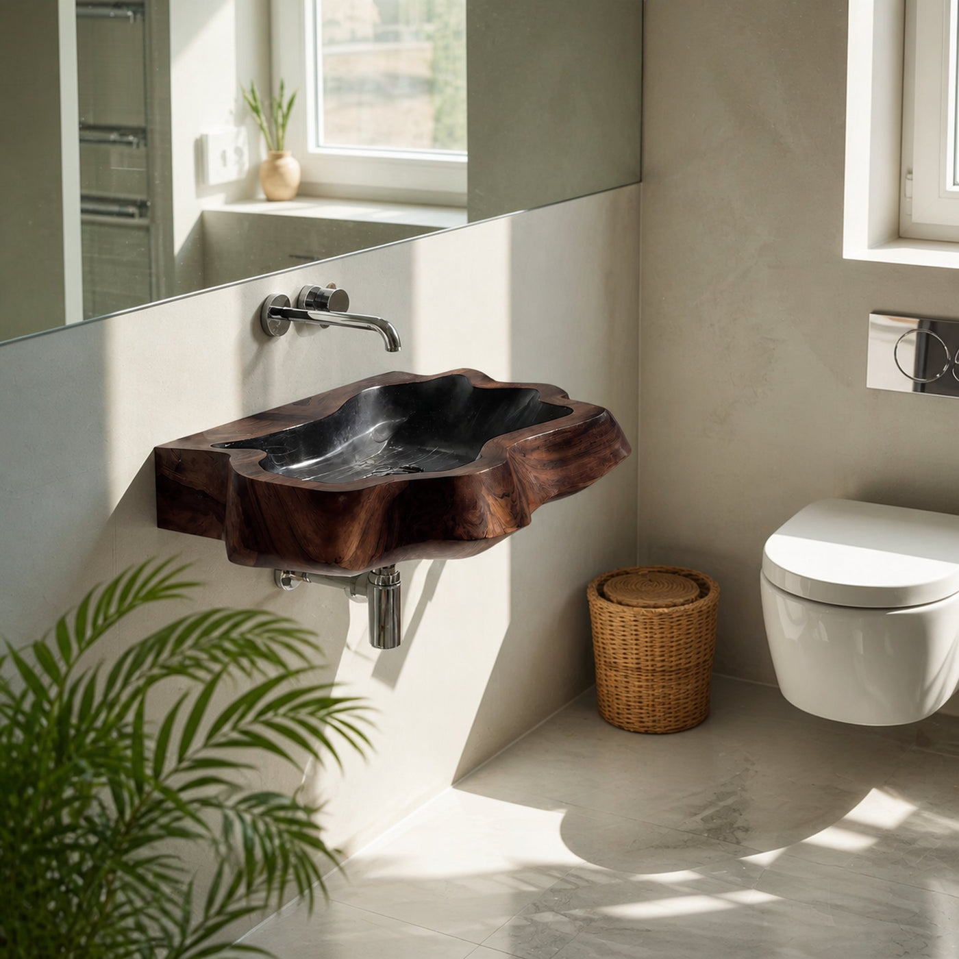Farmhouse Wall Mounted Wooden Bathroom Sink For Classic Bathroom Design - product view 7