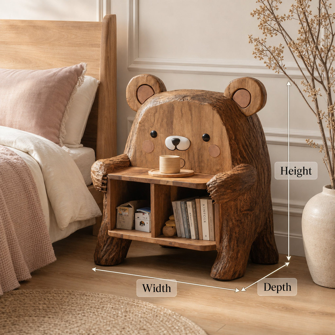 Farmhouse Wood Side Table For Furniture Decoration - product view 8