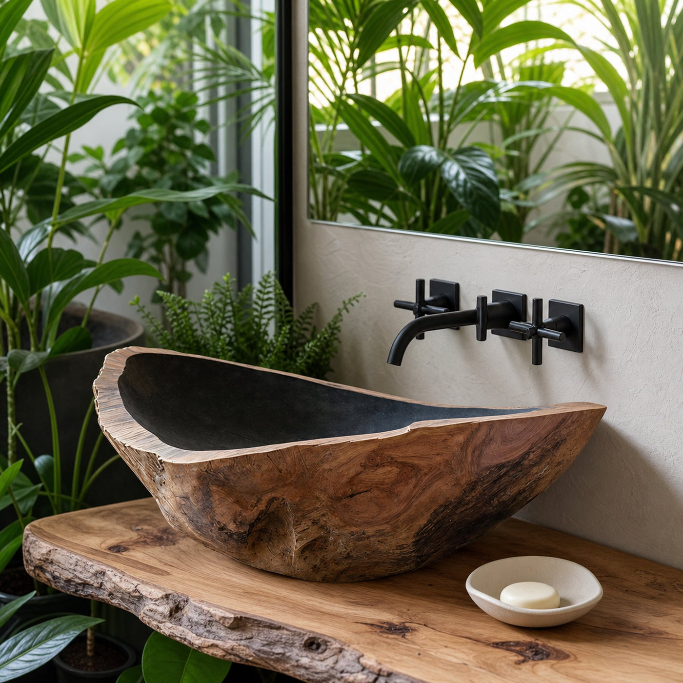 Farmhouse Wood Wash Basin For Country Style Bathroom - product view 6
