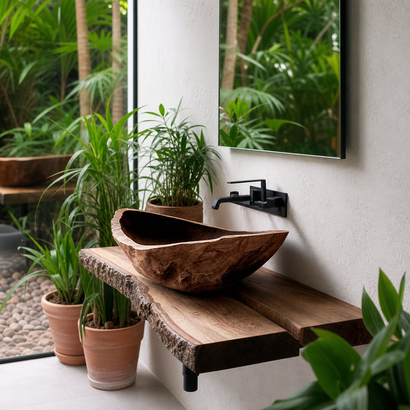 Farmhouse Wood Wash Basin For Country Style Bathroom - product view 7