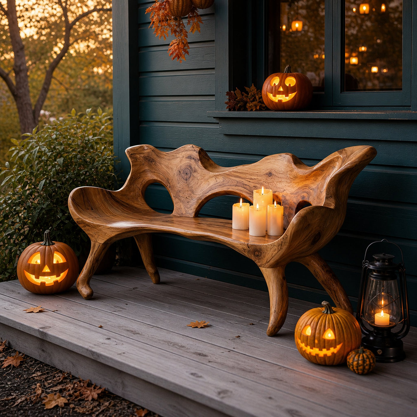 Farmhouse Wooden Bench For Living Room Rustic Furniture Decor - product view 6