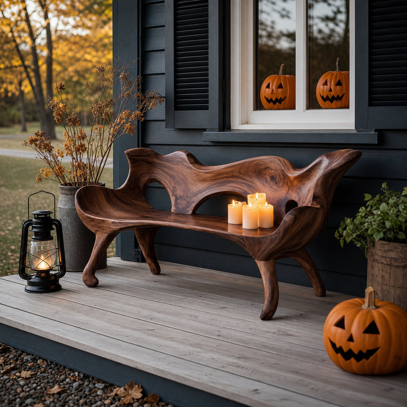 Farmhouse Wooden Bench For Living Room Rustic Furniture Decor - product view 7