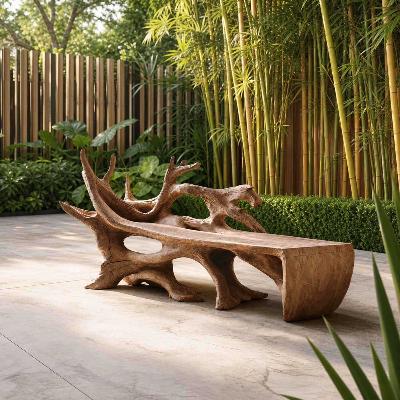 Farmhouse Wooden Bench Outdoor Seating For Classic Porches - product view 6