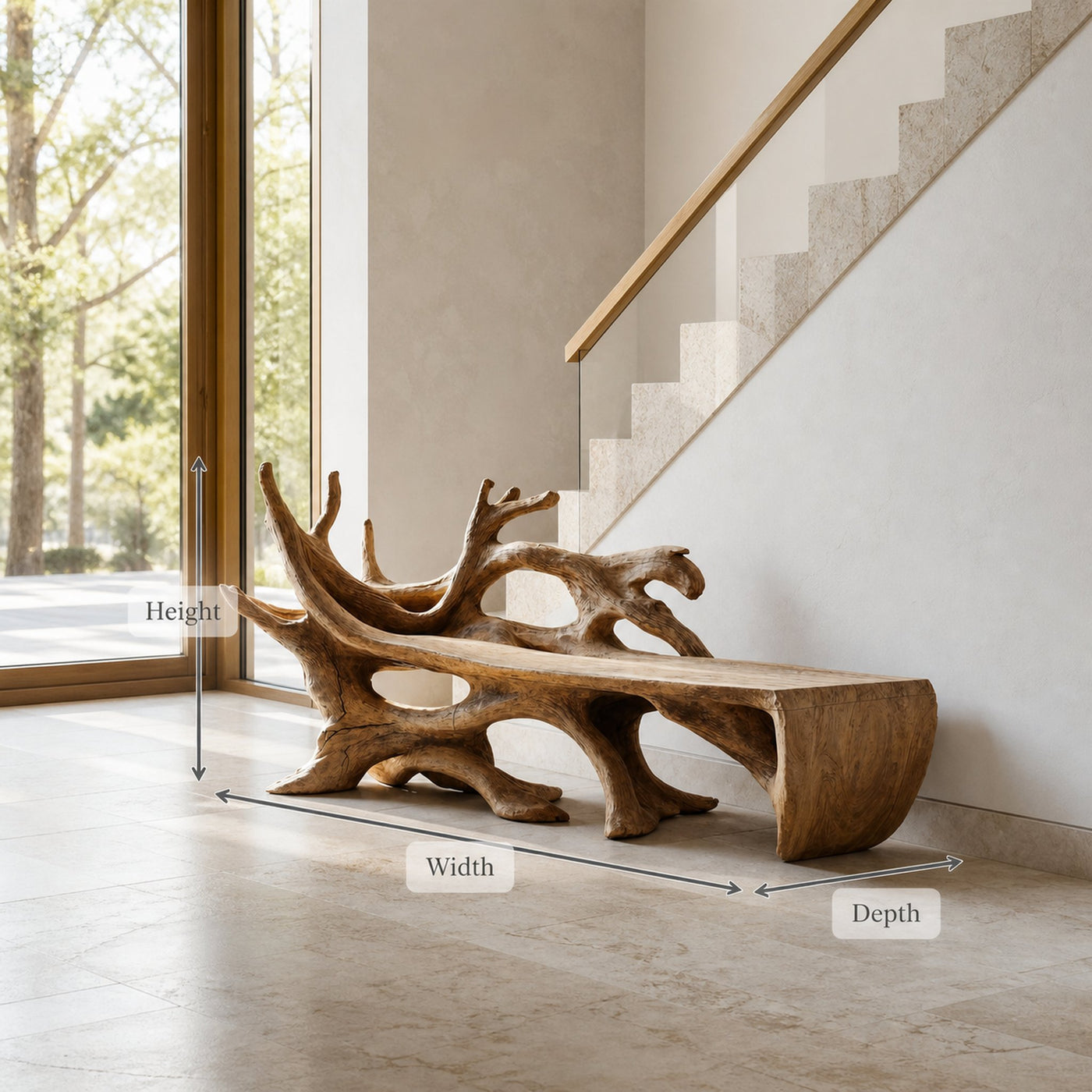 Farmhouse Wooden Bench Outdoor Seating For Classic Porches - product view 8