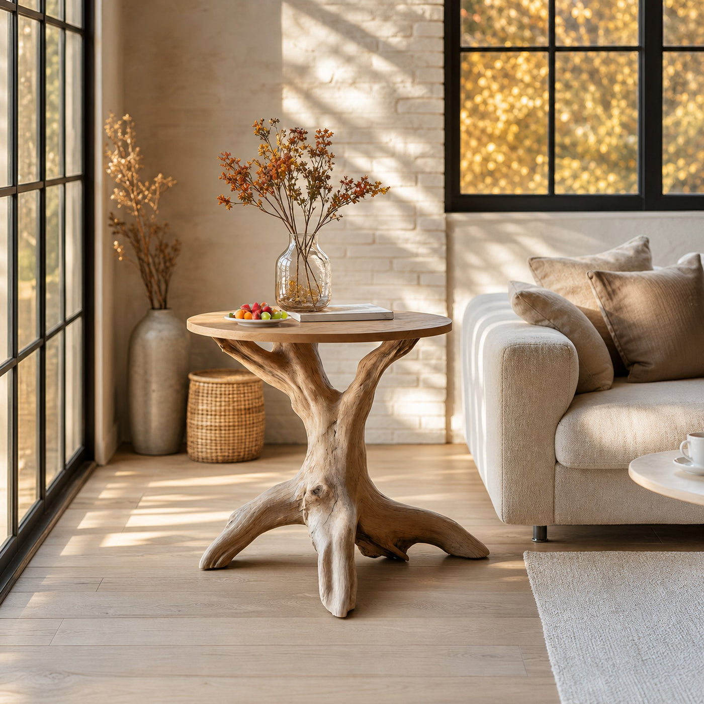 Farmhouse Wooden End Table For Furniture Decor Practical And Stylish