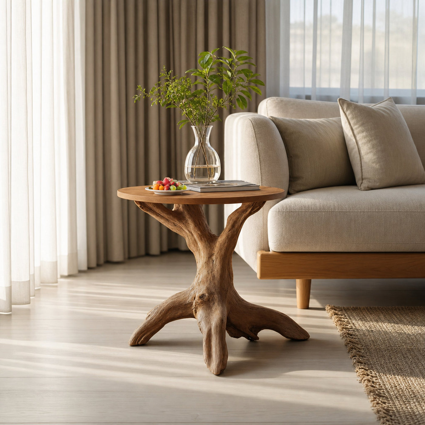 Farmhouse Wooden End Table For Furniture Decor Practical And Stylish - product view 6