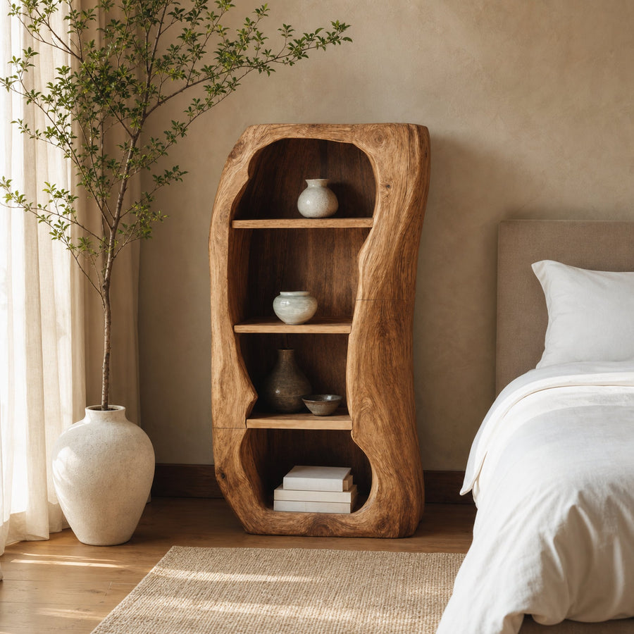 Farmhouse Wooden Nightstand For Charming Bedroom Space