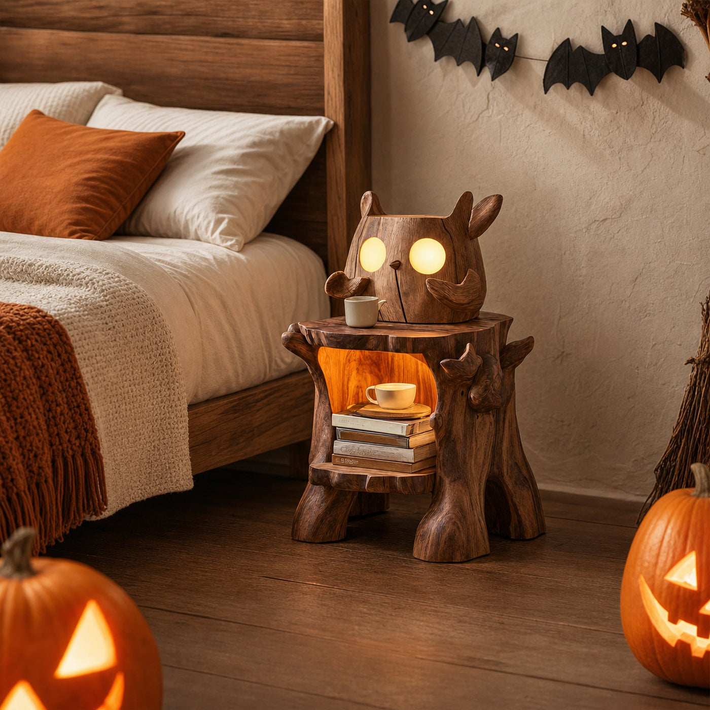 Farmhouse Wooden Nightstand For Furniture Accents