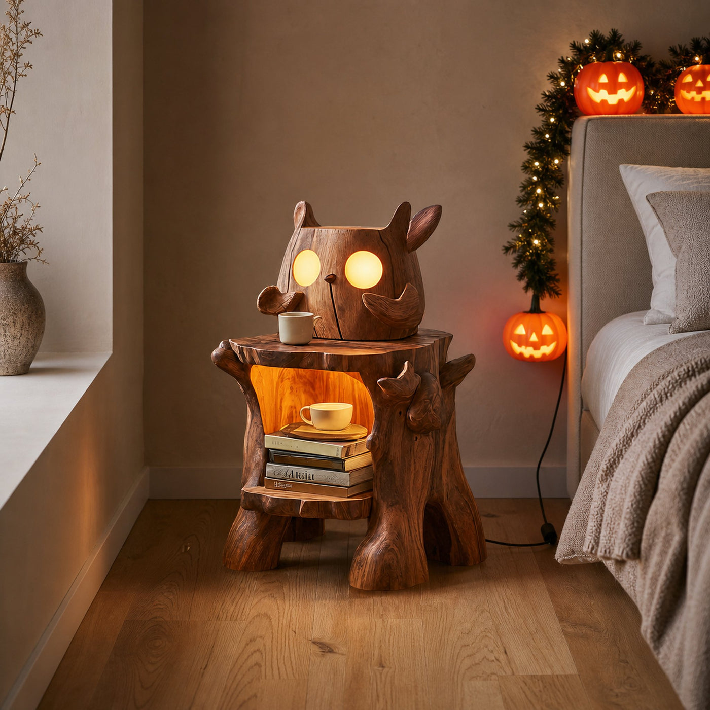 Farmhouse Wooden Nightstand For Furniture Accents - product view 6