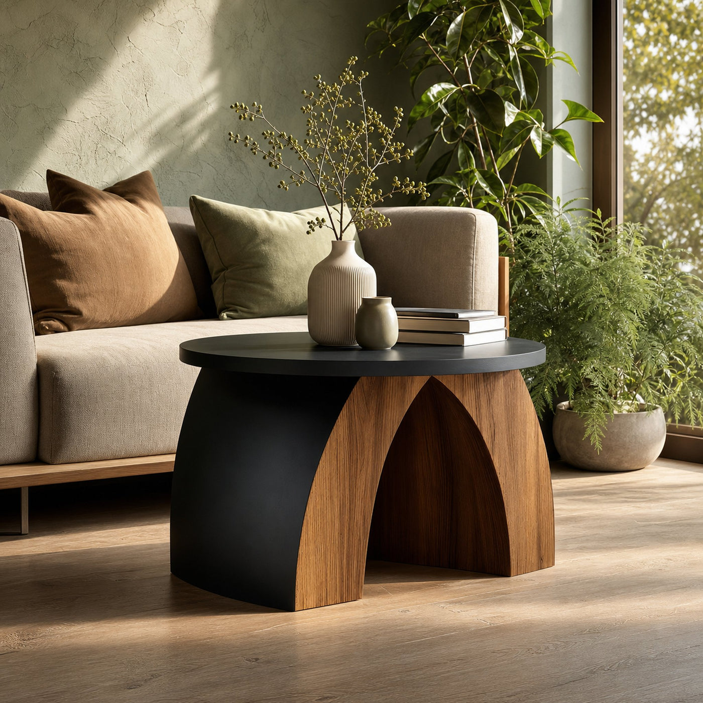 Farmhouse Wooden Side Table For Rustic Furniture Decor