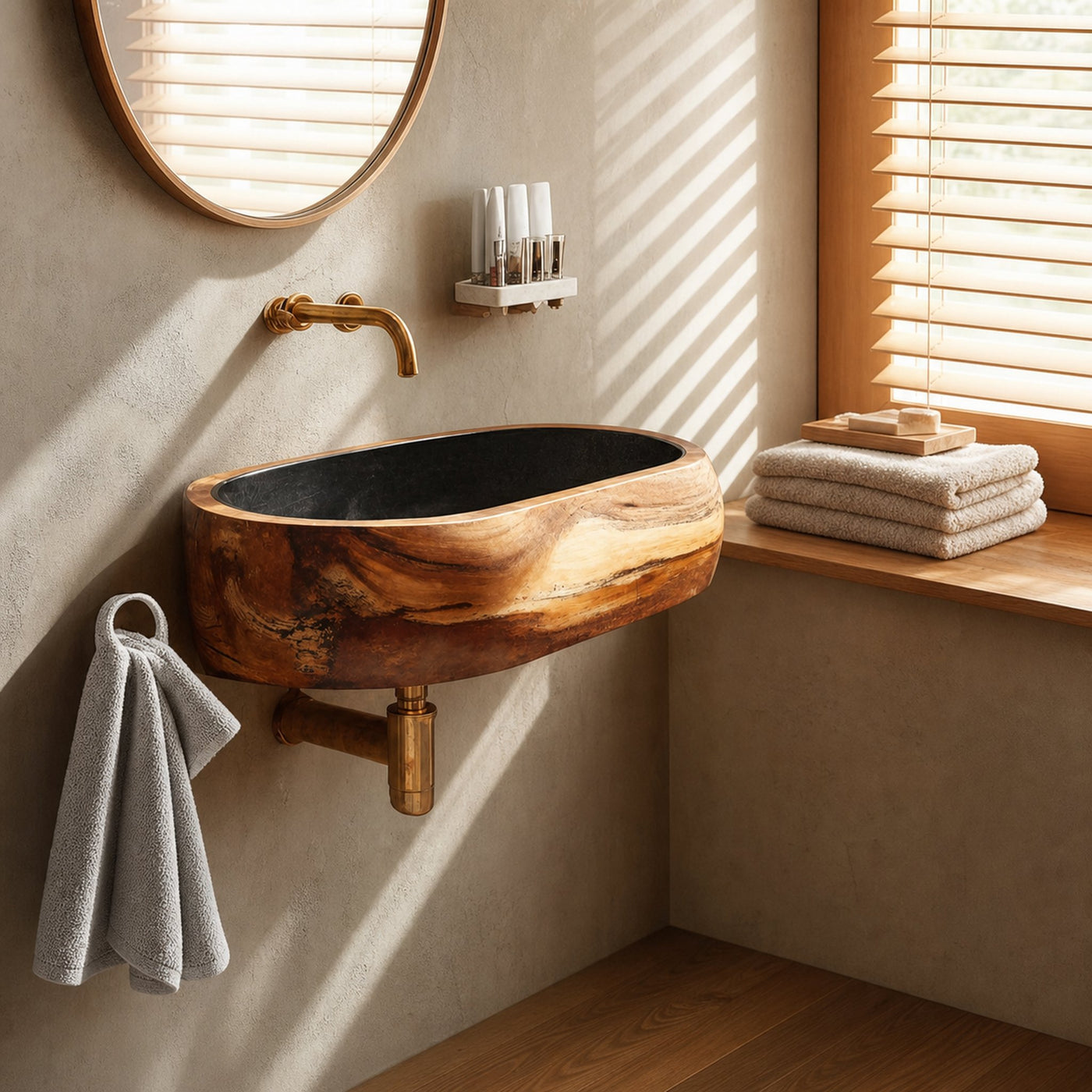 Farmhouse Wooden Vanity Sink For Bathroom Furniture Decor - product view 6
