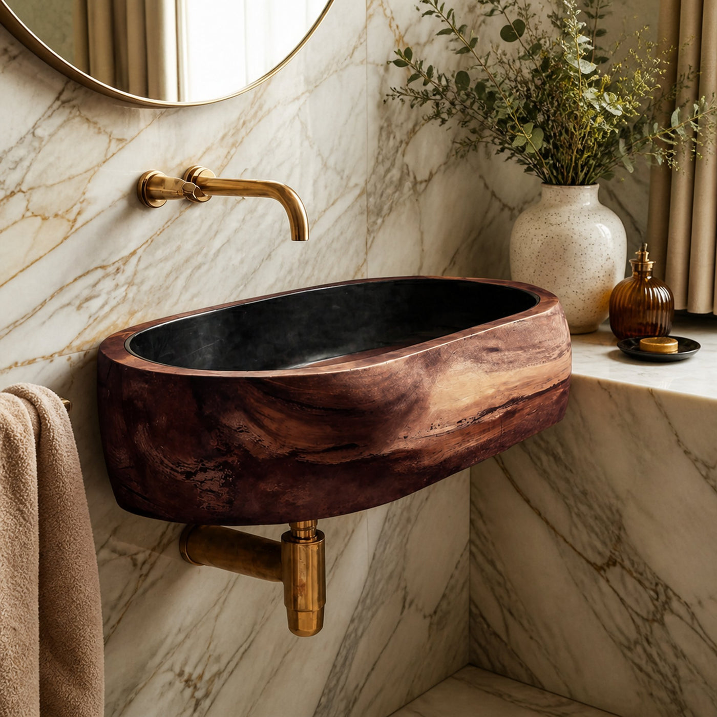 Farmhouse Wooden Vanity Sink For Bathroom Furniture Decor - product view 7