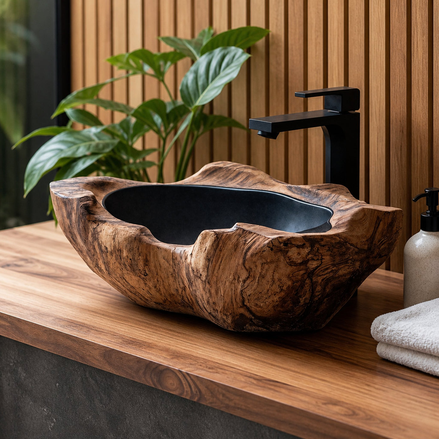 Farmhouse Wooden Vessel Sink For Cozy Bathroom Decor