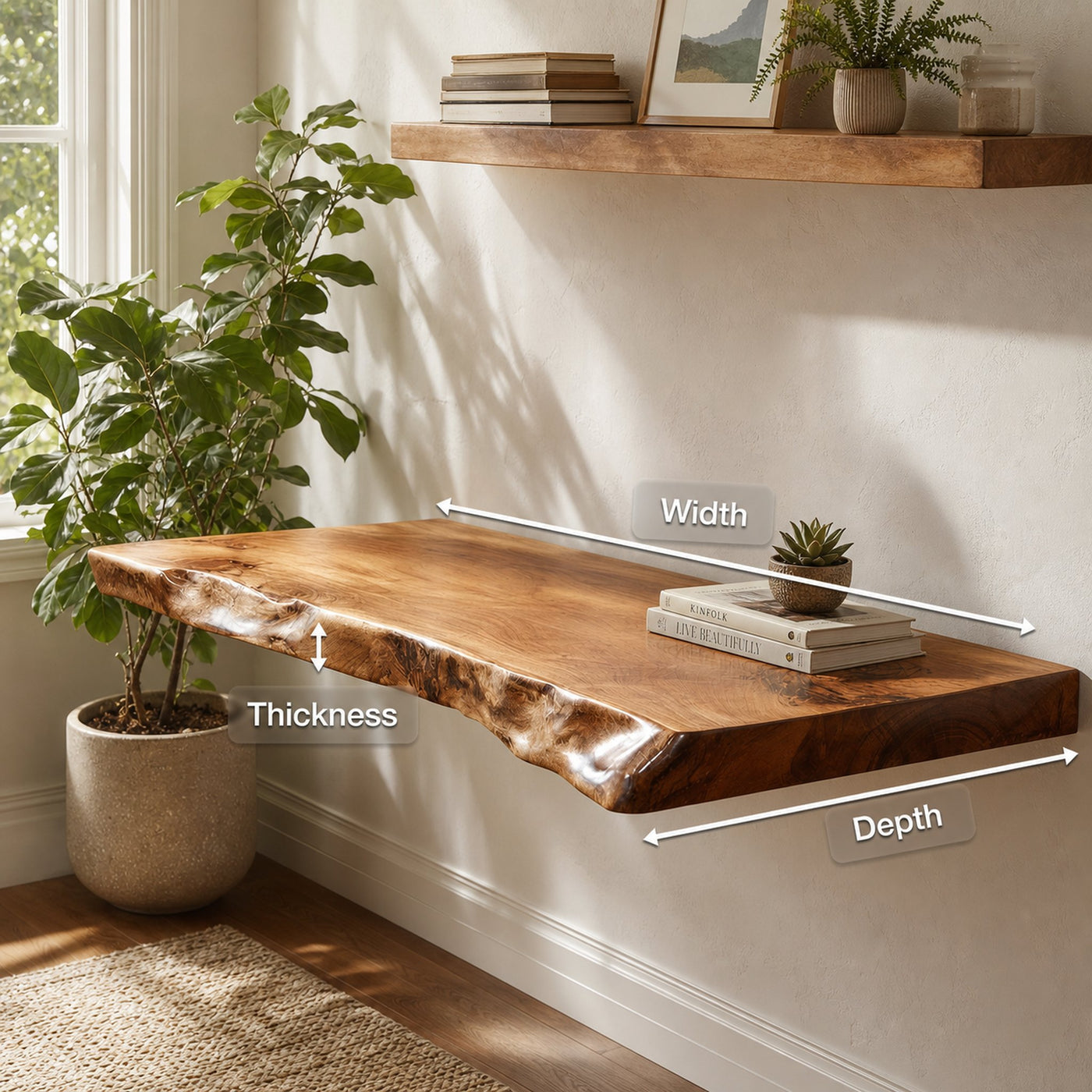 Floating Desk For Home Office Or Reading Nook - product view 8