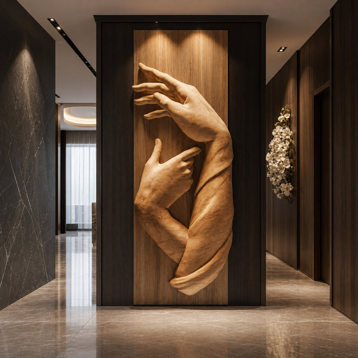 Handcrafted 3D Wood Wall Art For Furniture Accent Wall