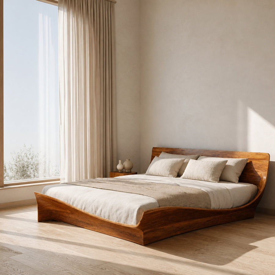 Handcrafted Bed Frame And Headboard For Modern Bedroom