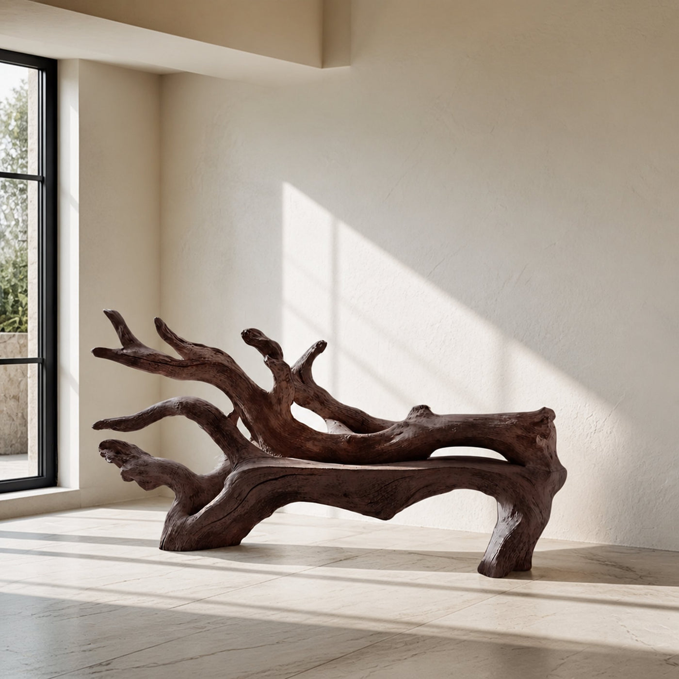 Handcrafted Branch Bench For Versatile Living Room Seating - product view 7