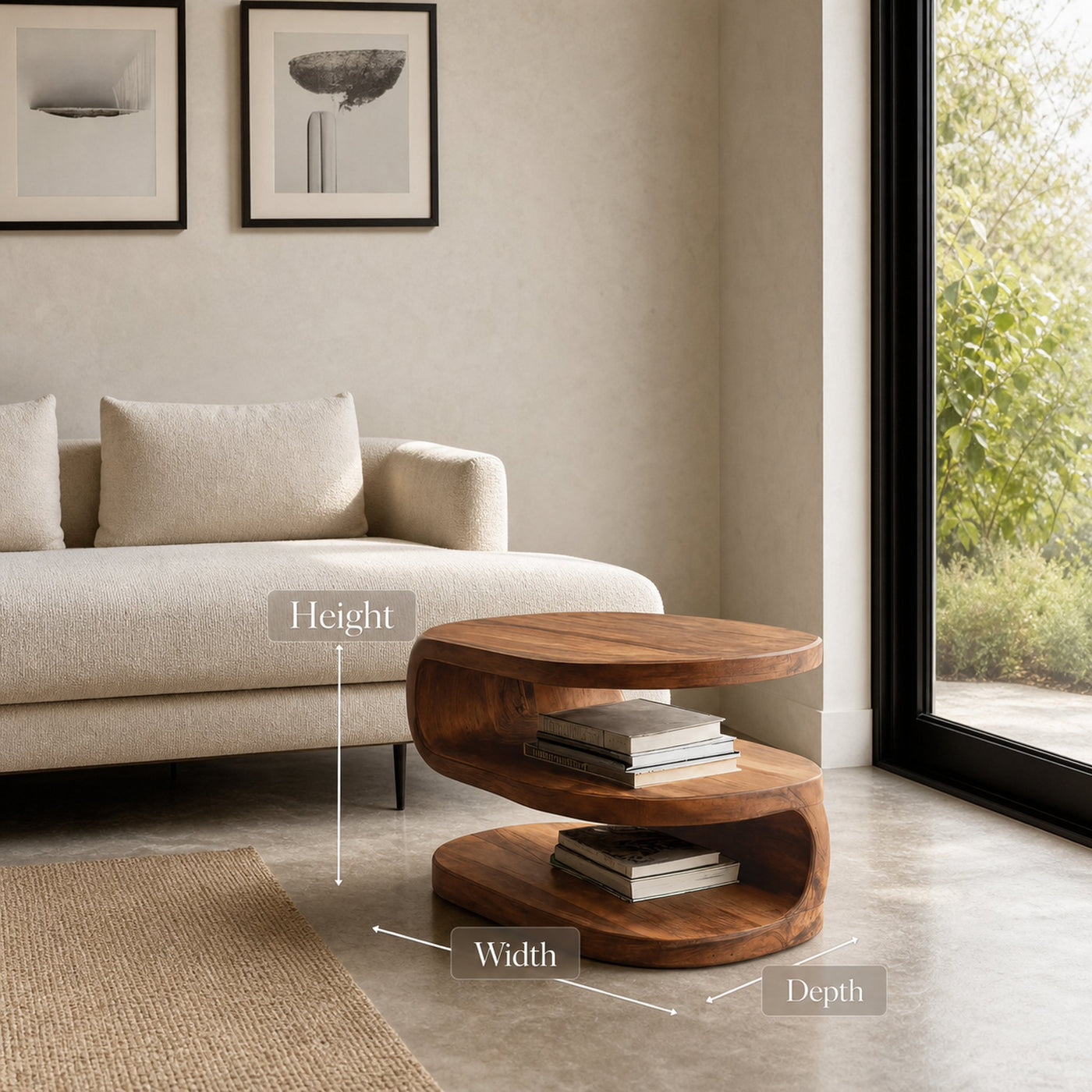 Handcrafted Coffee Table Three Layer For Living Room Decor - product view 6