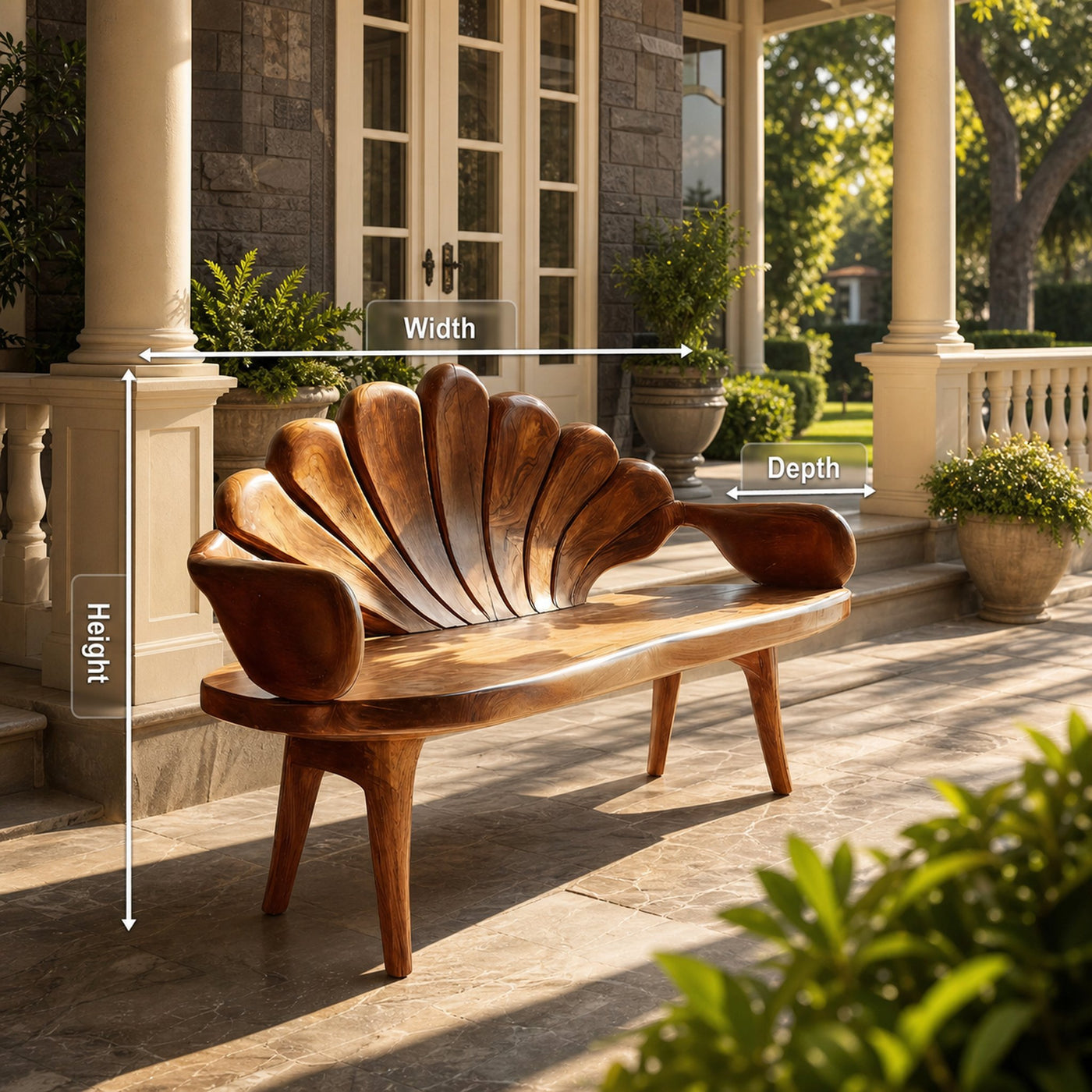 Handcrafted Entryway Bench In Solid Wood For Home Use - product view 8
