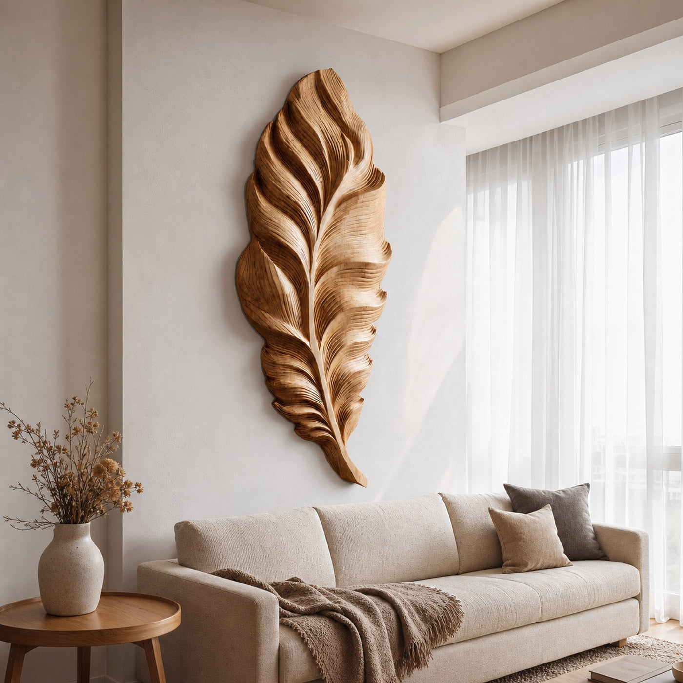 Handcrafted Feather Wall Art For Home Decor