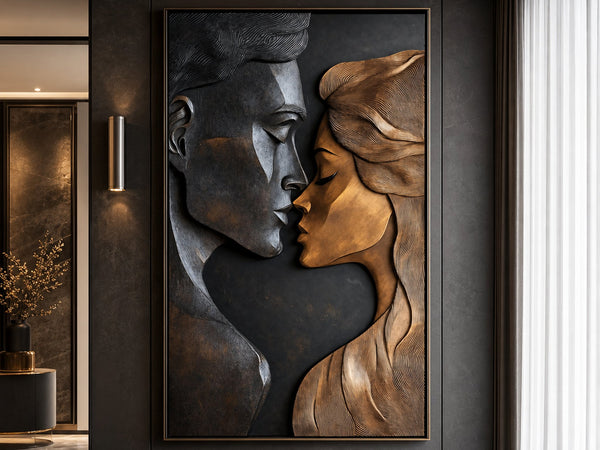 Handcrafted Large Sculpture Wall For Entryway Statement