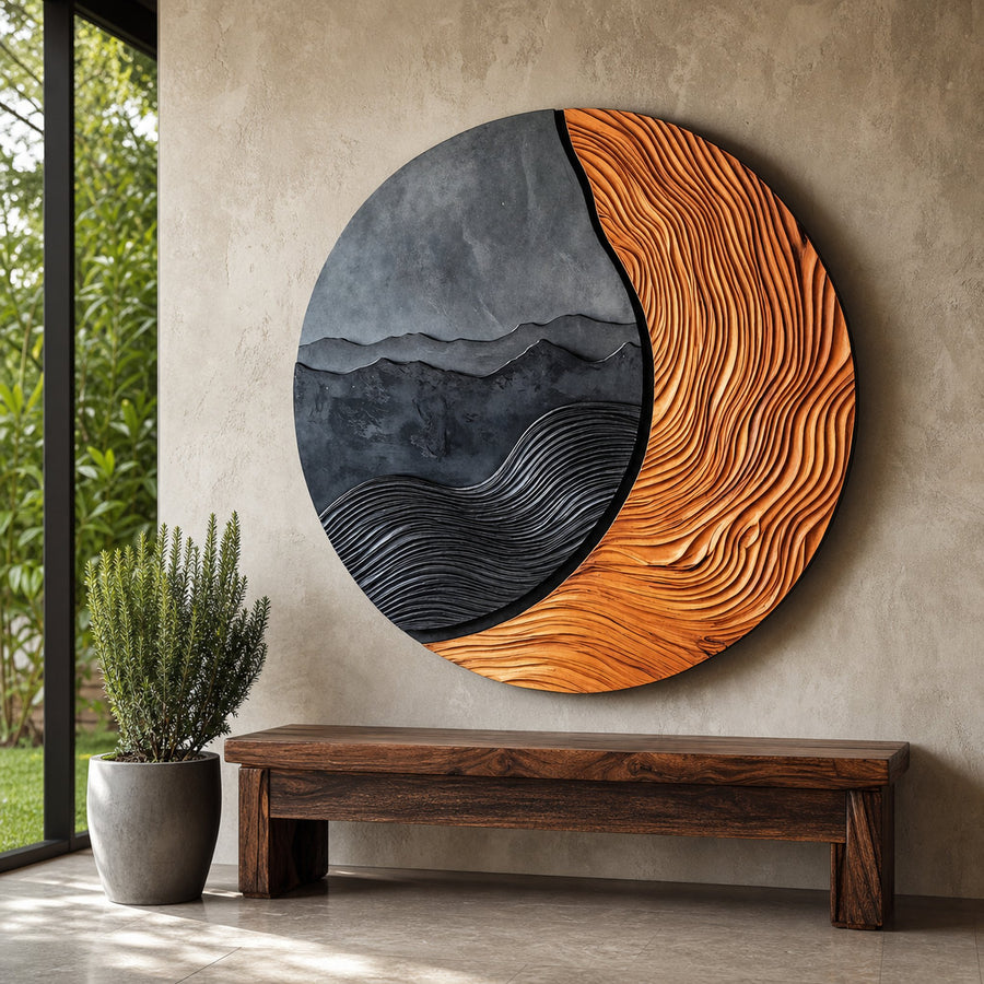 Handcrafted Large Sculpture Wall For Furniture Wall Art