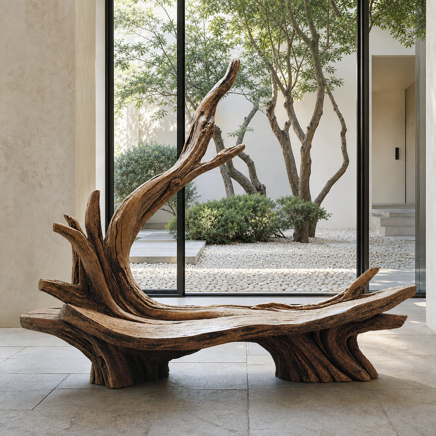 Handcrafted Live Edge Bench For Artistic Patio Designs