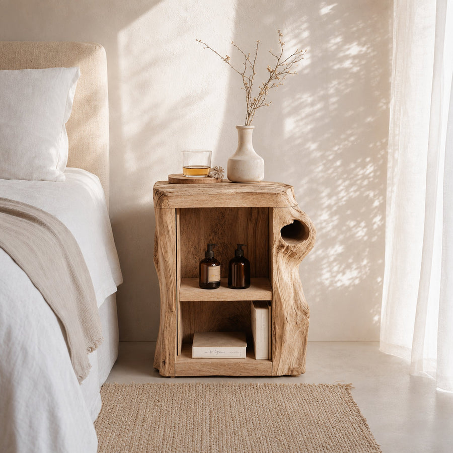 Handcrafted Live Edge Nightstand For Elegant Bedroom