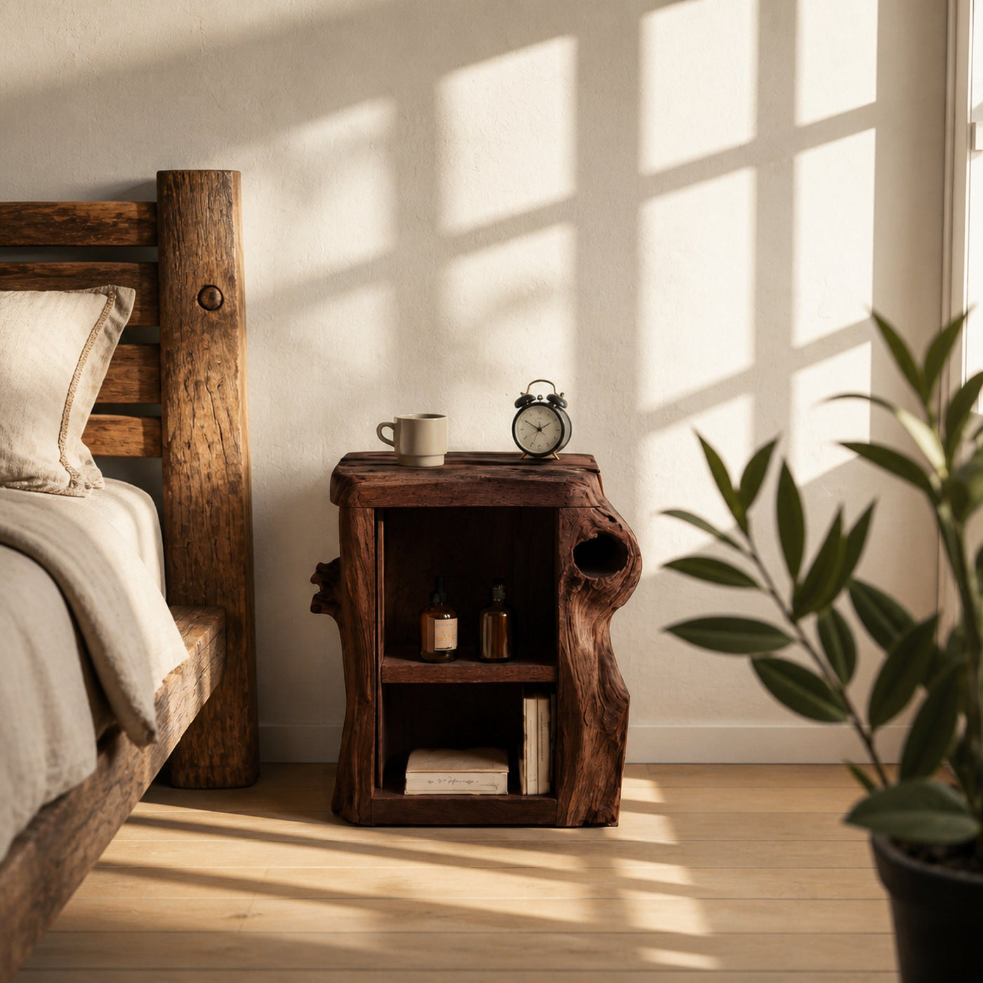 Handcrafted Live Edge Nightstand For Elegant Bedroom - product view 7
