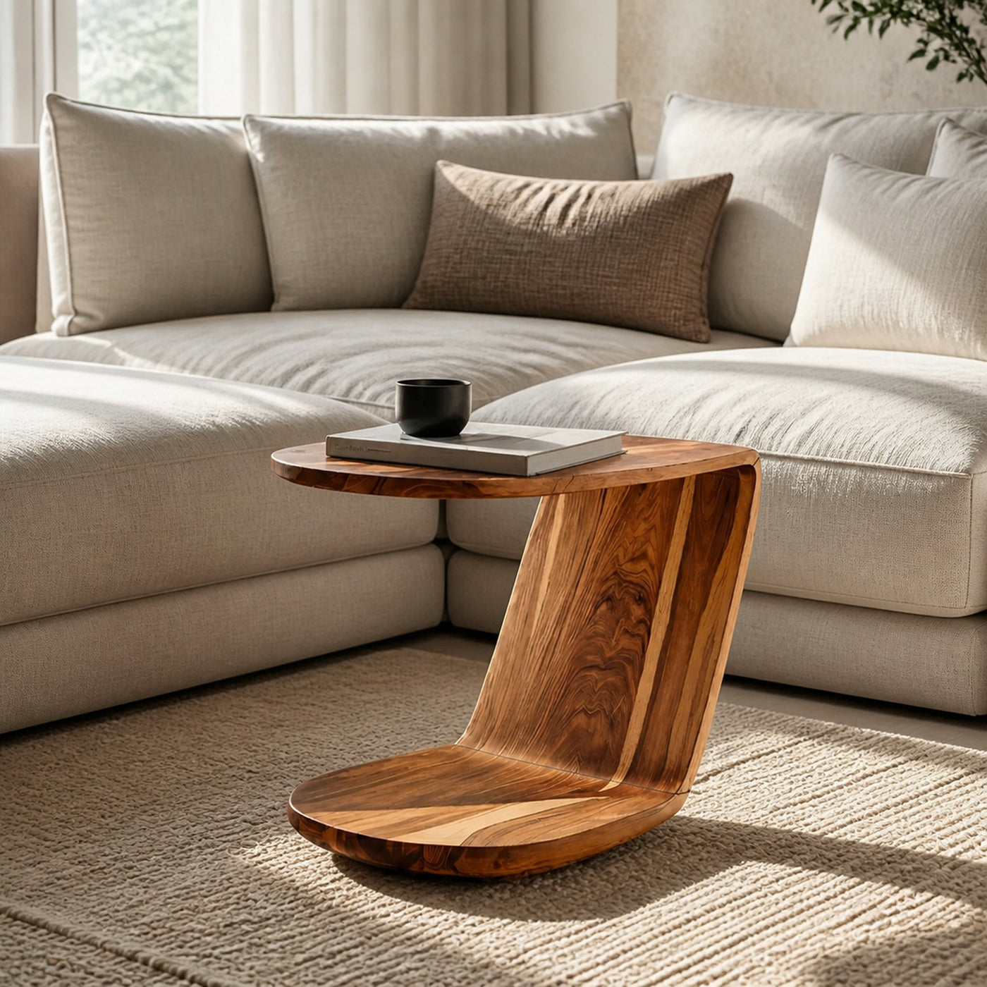 Handcrafted Live Edge Side Table For Furniture Collection - product view 6