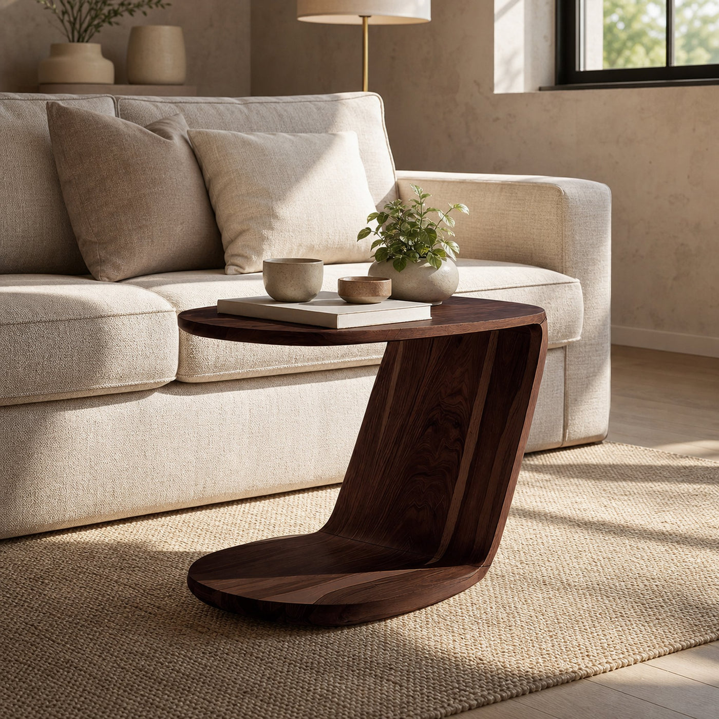 Handcrafted Live Edge Side Table For Furniture Collection - product view 7