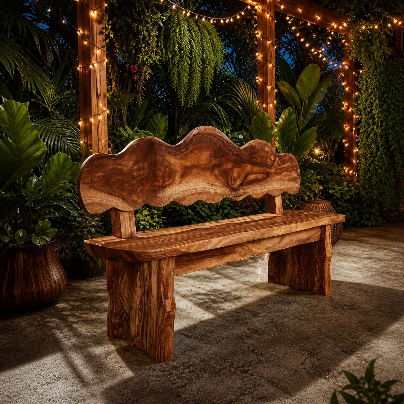 Handcrafted Live Edge Wood Bench For Hallway Furniture