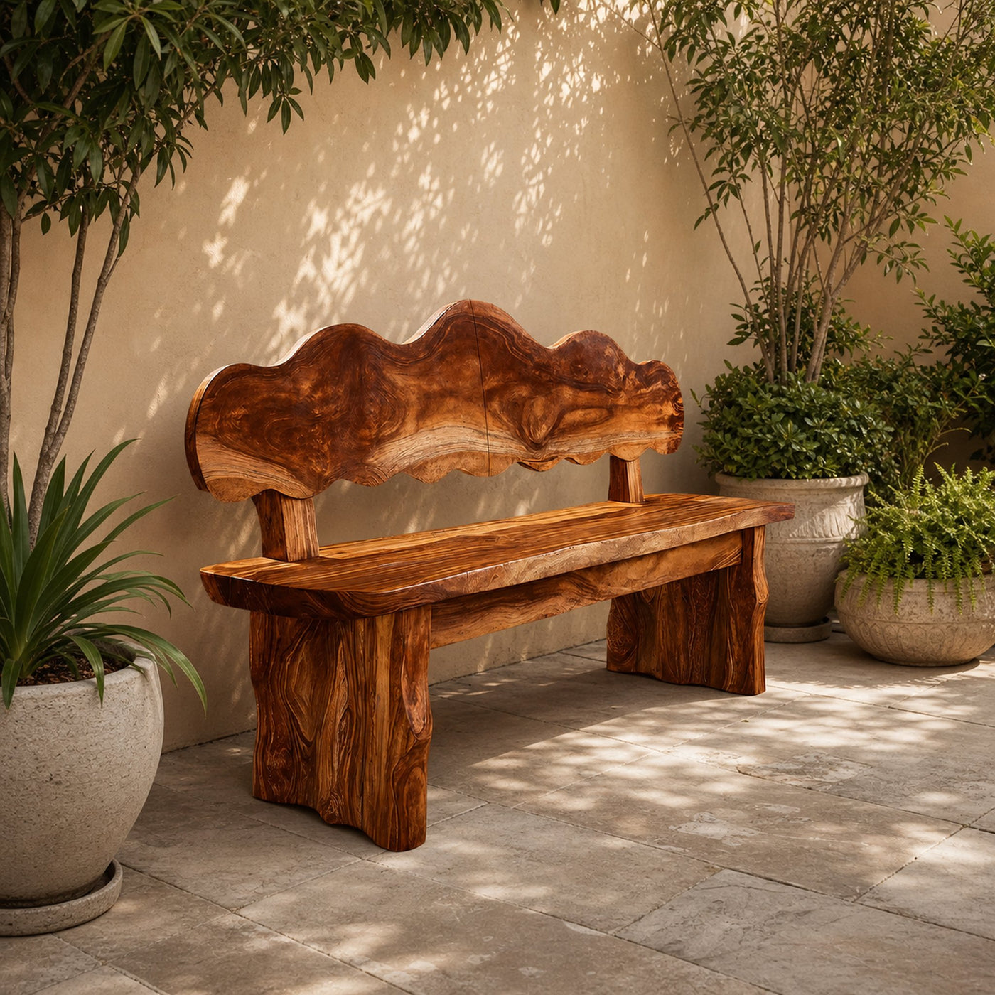 Handcrafted Live Edge Wood Bench For Hallway Furniture - product view 6