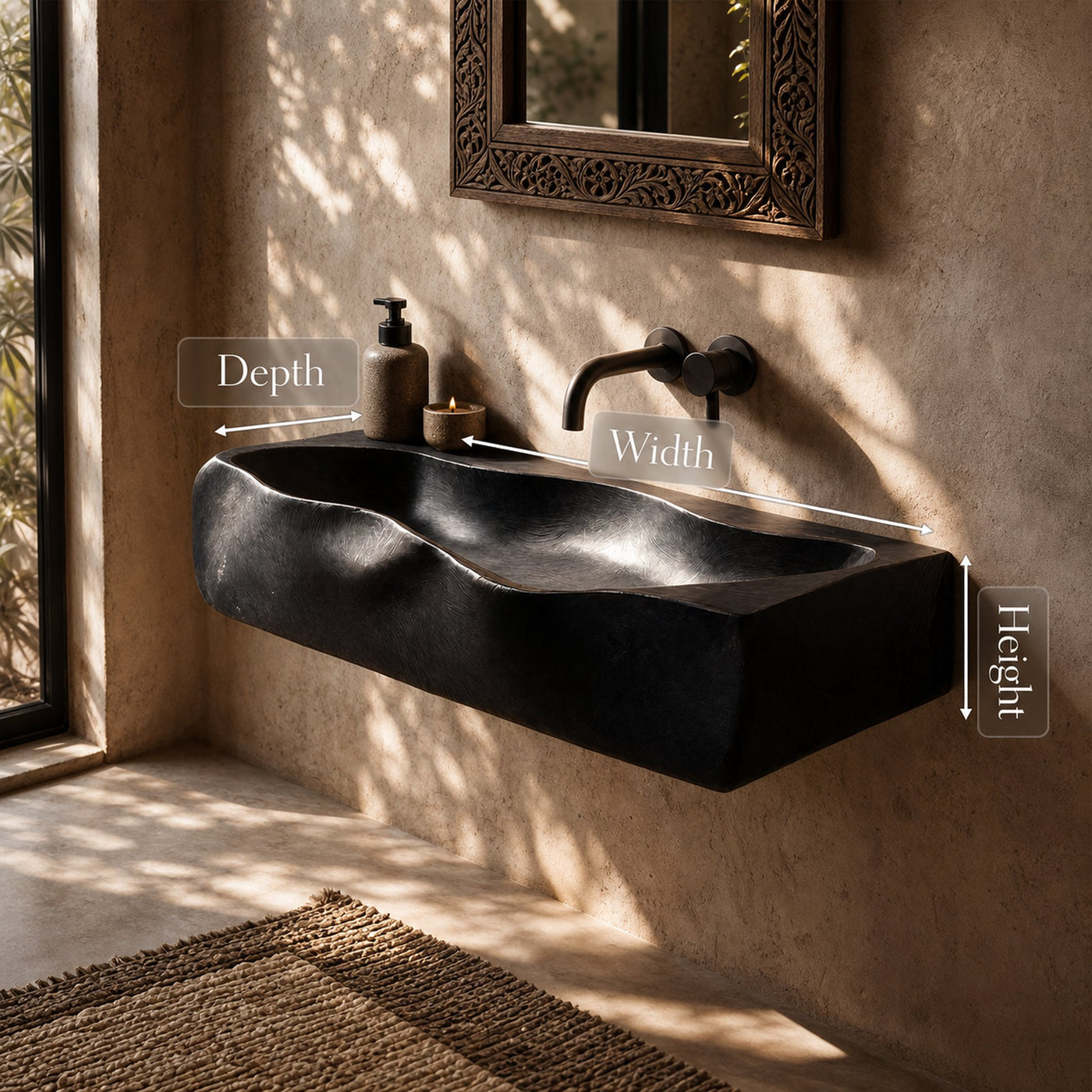 Handcrafted Live Edge Wood Vanity Sink For One Of A Kind Bathroom Decor - product view 8