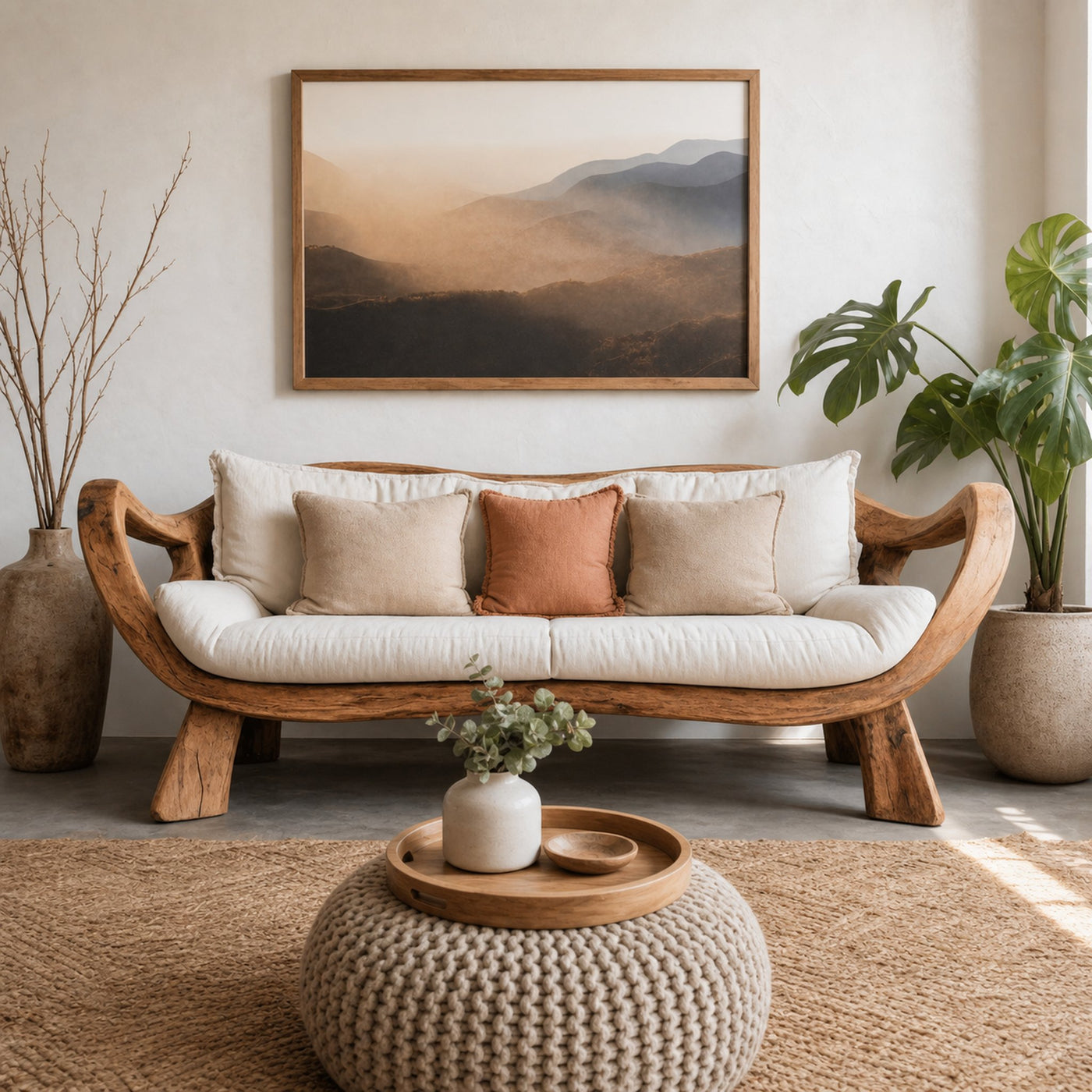 Handcrafted Rustic Sofa For Living Room Or Lounge