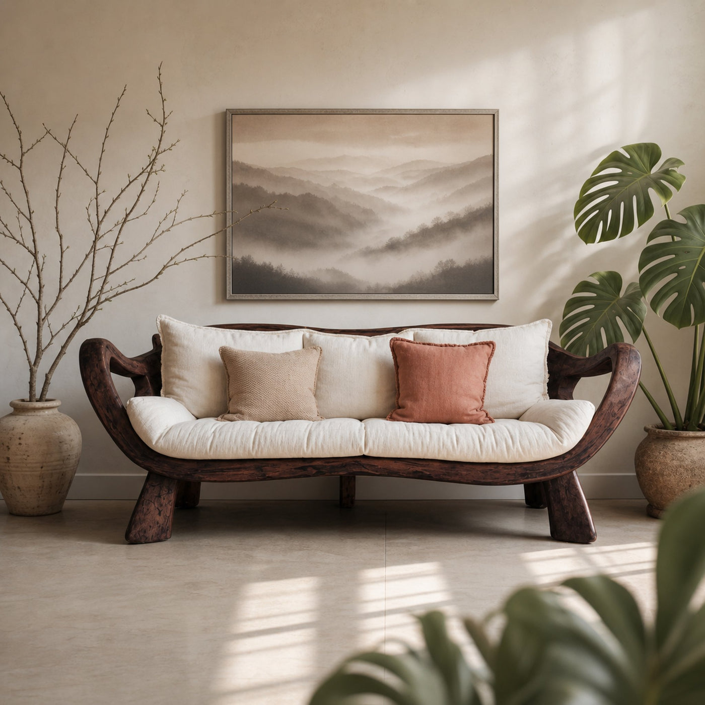 Handcrafted Rustic Sofa For Living Room Or Lounge - product view 7