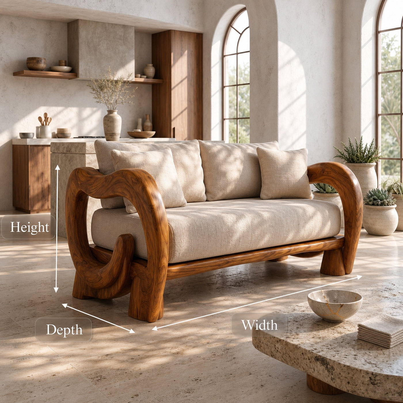 Handcrafted Sofa Frame For Living Room - product view 8