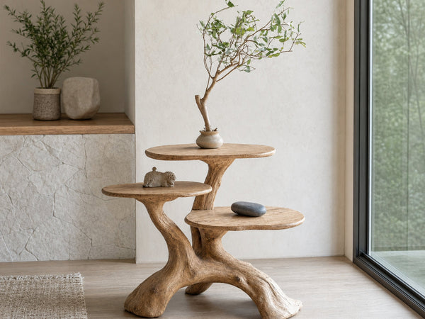 Handcrafted Solid Wood End Table Entryway Design