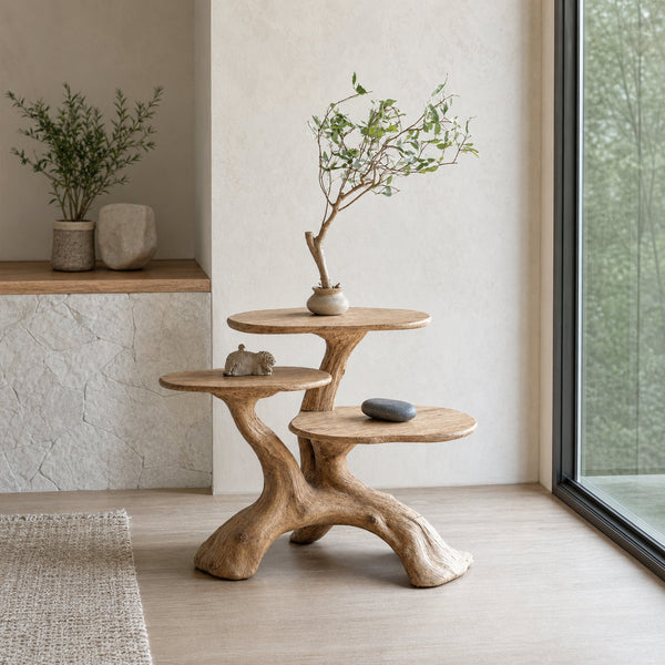 Handcrafted Solid Wood End Table Entryway Design
